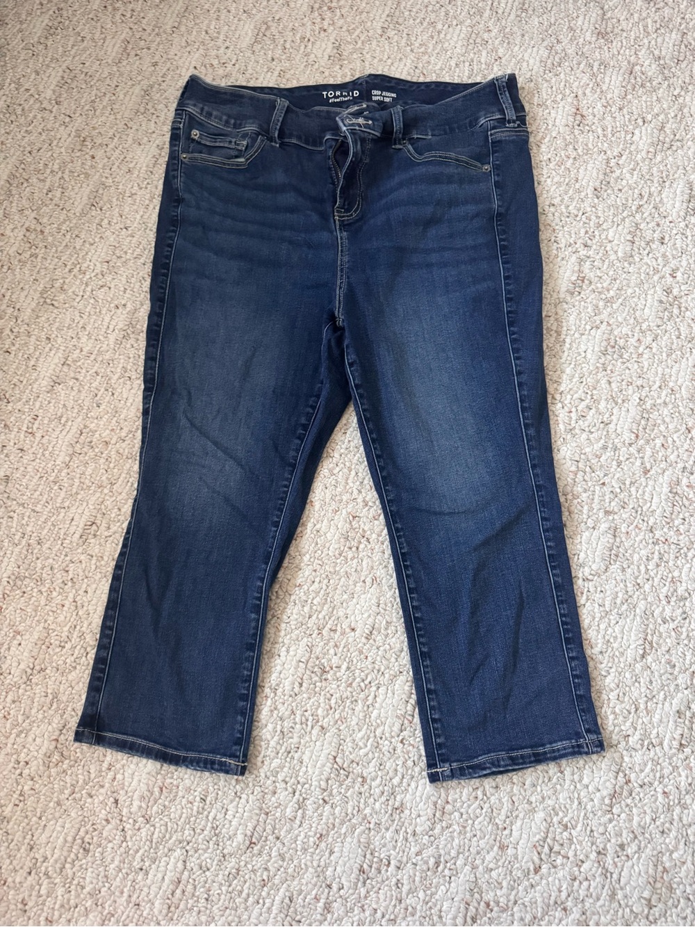 torrid Dark Blue Crop Jegging Super Soft Denim Jean